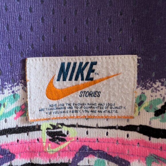Nike Stories Retro Basketball Jersey 90s Purple Pink Men's Small Athletic Sporty - Picture 6 of 9